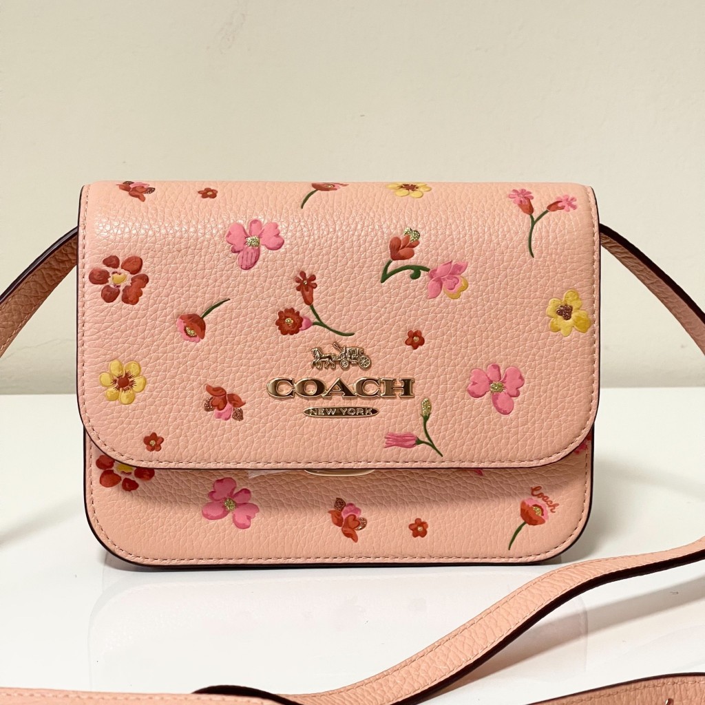 🔥COACH  MINI BRYNN CROSSBODY WITH WITH MYSTICAL FLORAL  PRINT   #C8692