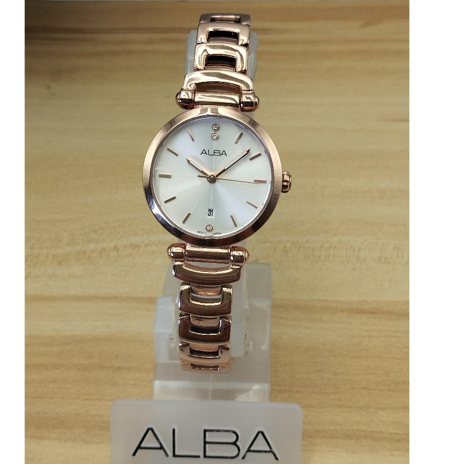 ALBA Japan นาฬิกาข้อมือผู้หญิง ระบบ Quartz คริสตัลแท้ รับประกัน