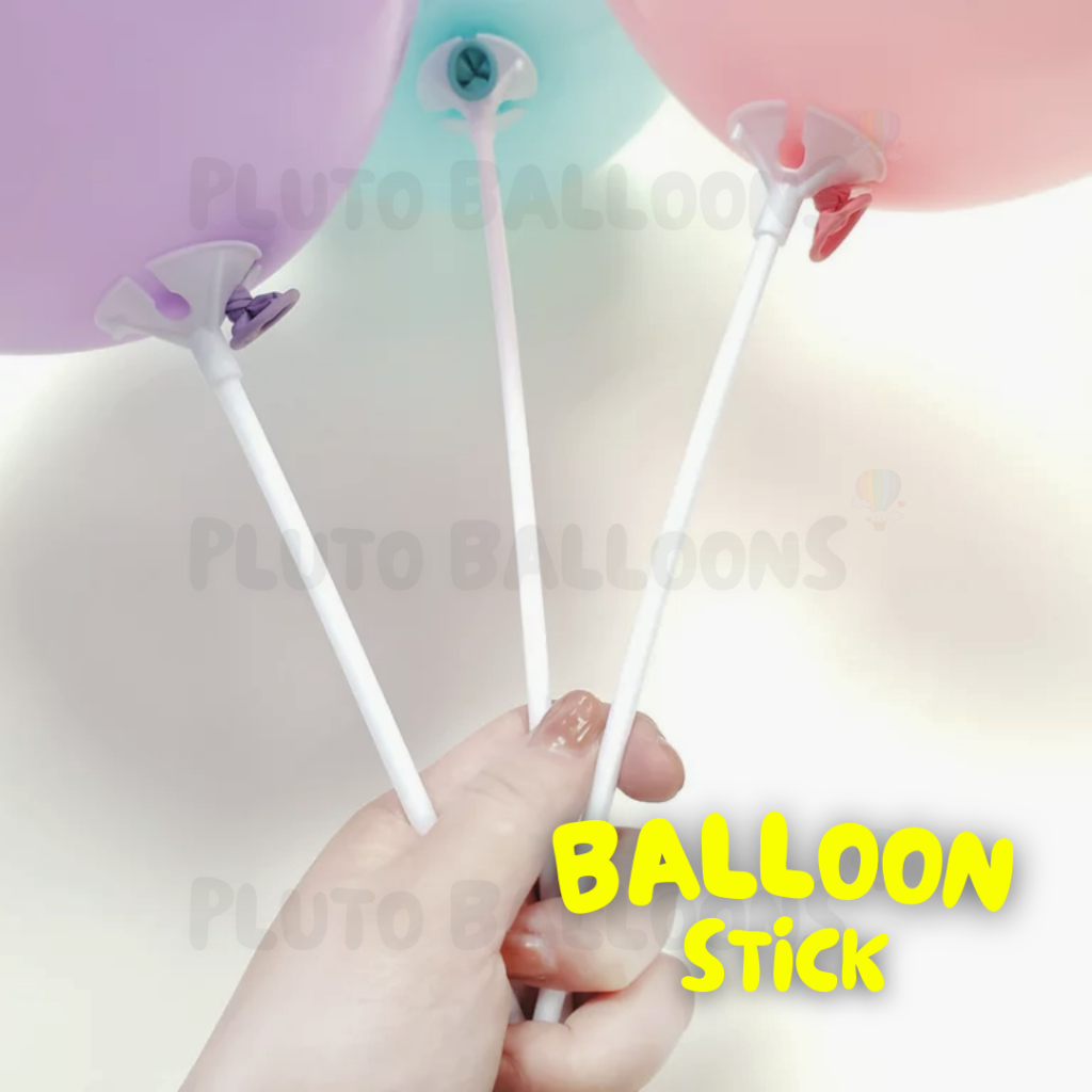 🎈ก้านลูกโป่งพร้อมจุกสีขาว สูง 32 cm [5 ก้าน  15 บาท]🎈
