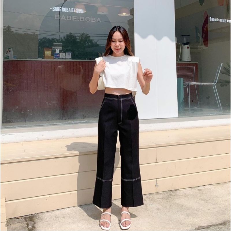 shop.popo cozy pants ขากระบอก