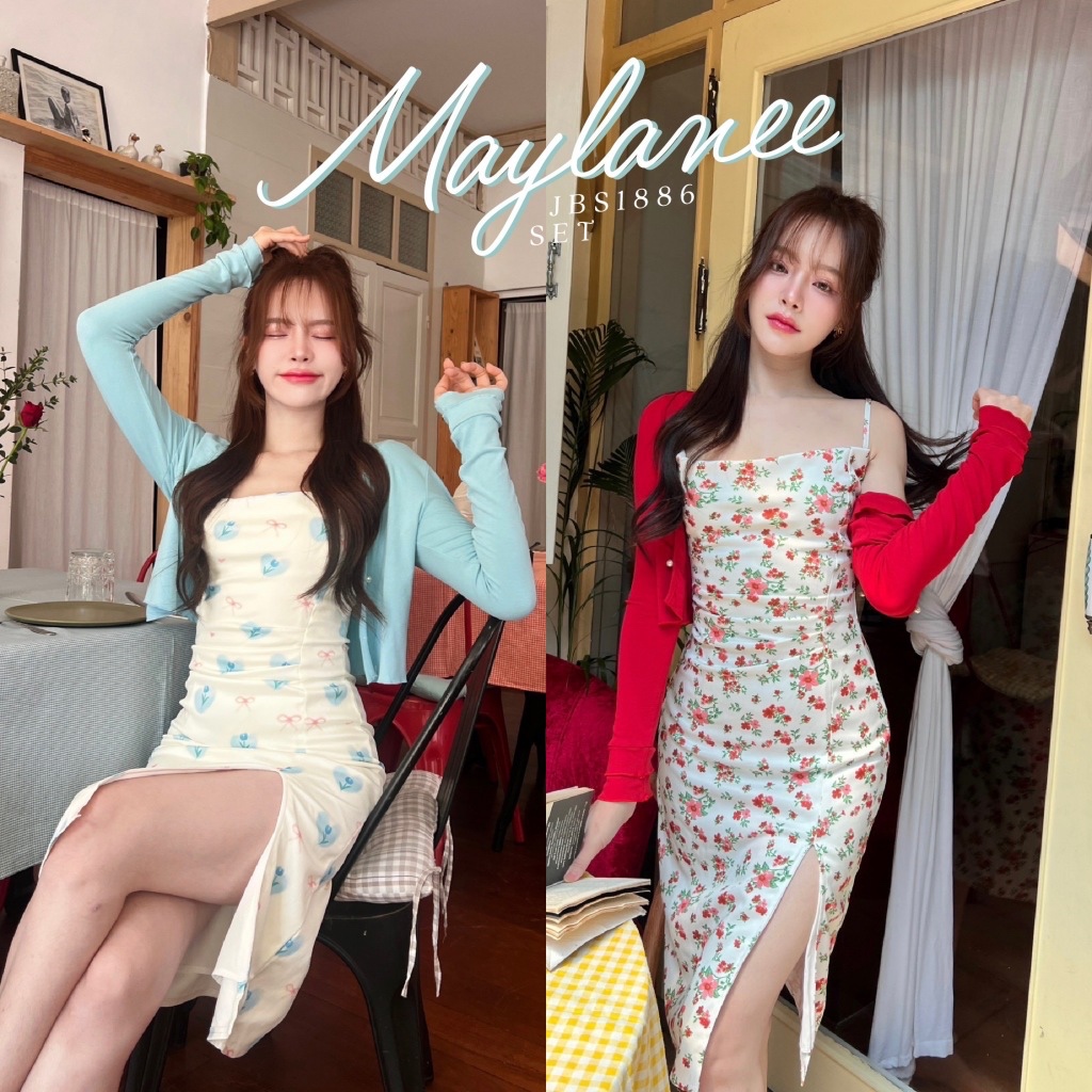 MYT x JOOBS STUDIO : [JB26] : Maylanee Set เซ็ต 2 ชิ้น เสื้อคลุม+เดรส เน้นความหวาน