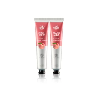[แพ็คคู่สุดคุ้ม 2 หลอด] Dentamate Peach Mint Herbal Extract Toothpaste เดนตาเมท พีชมินต์
