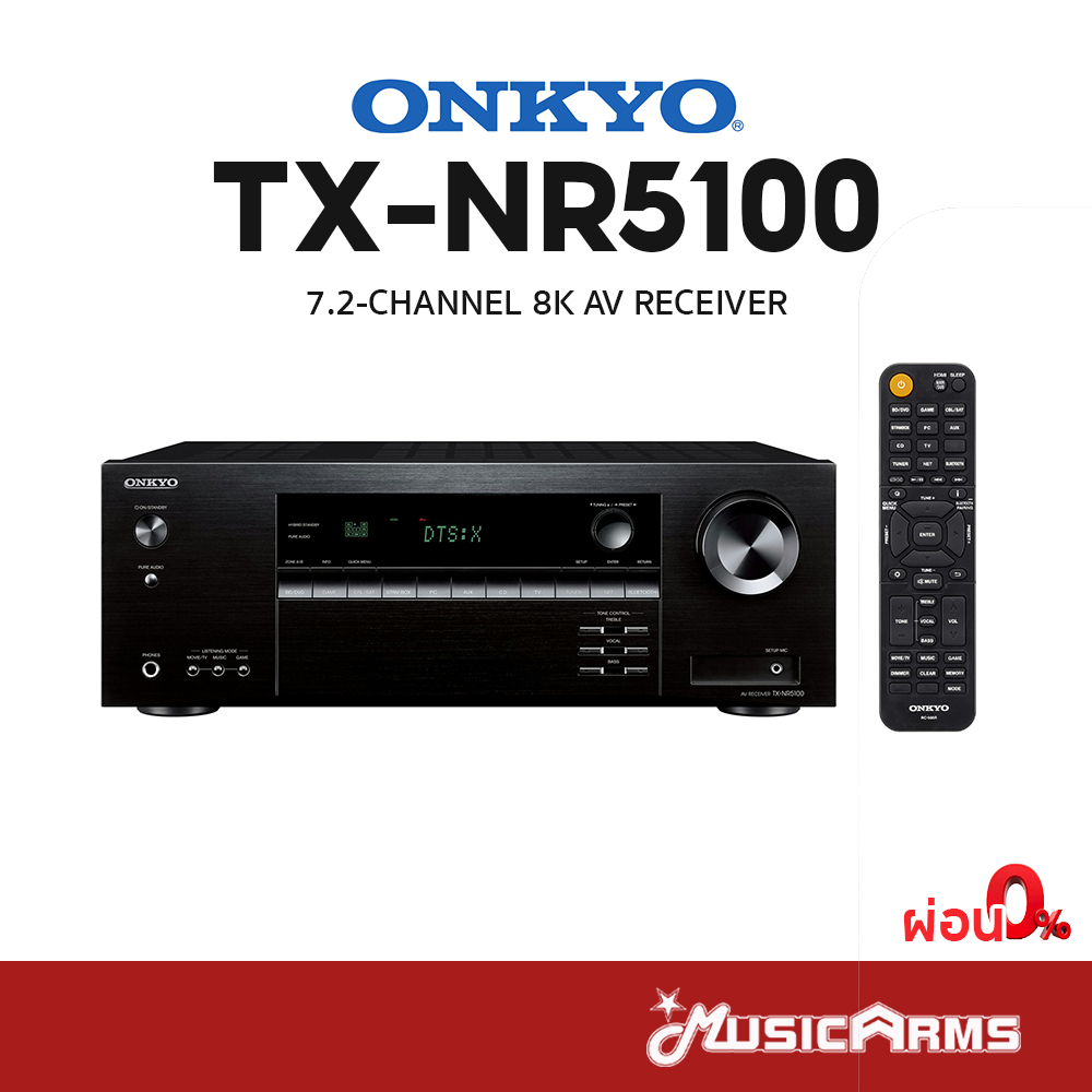 ONKYO TX-NR5100 AV Receiver 7.2 ชาแนล 165 วัตต์ รับประกันศูนย์