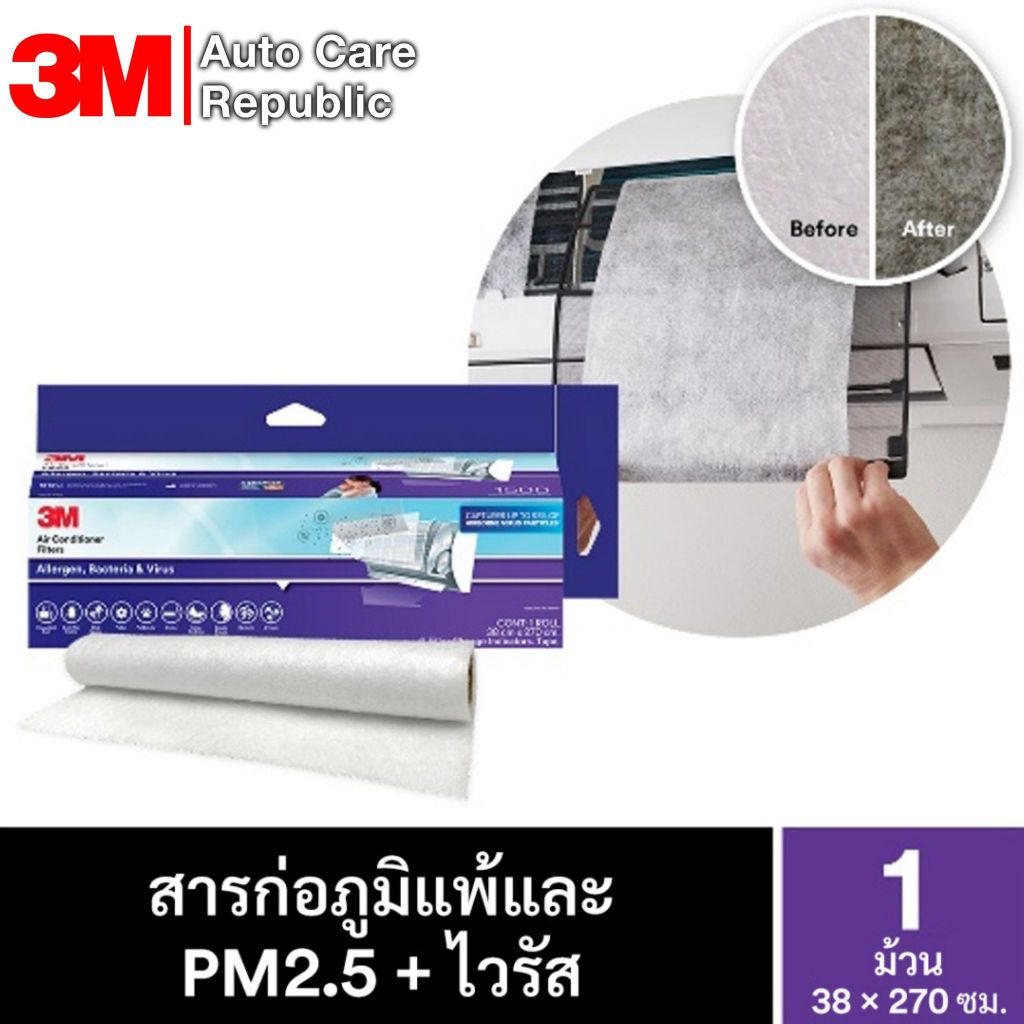 3M 9809 แผ่นดักจับสิ่งแปลกปลอมในอากาศ รุ่นดักจับแบคทีเรีย ชนิดม้วนและชนิดแผ่น และ แมกน่า แผ่นกรองอาก