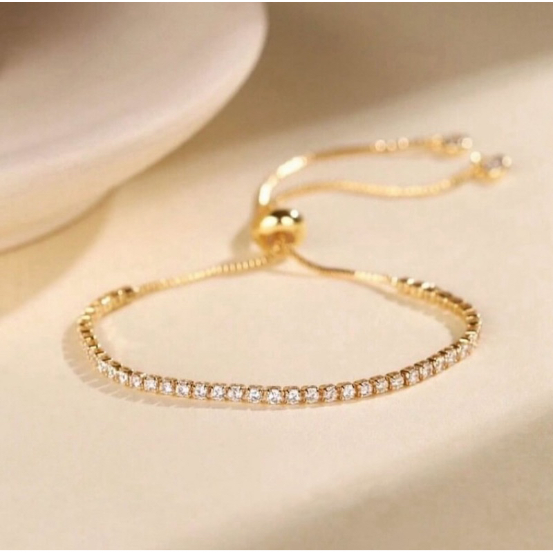 Tennis bracelet สร้อยข้อมือที่แมทช์กับชุดได้ง่ายๆเลย ปรับขนาดข้อมือได้