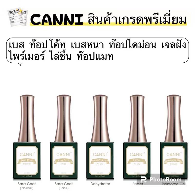 CANNI เบส ท๊อป เจลฝัง เบสหนา ไพร์เมอร์ ท็อปแมท สินค้าคุณภาพเกรดพรีเมี่ยม ขนาด16ml.
