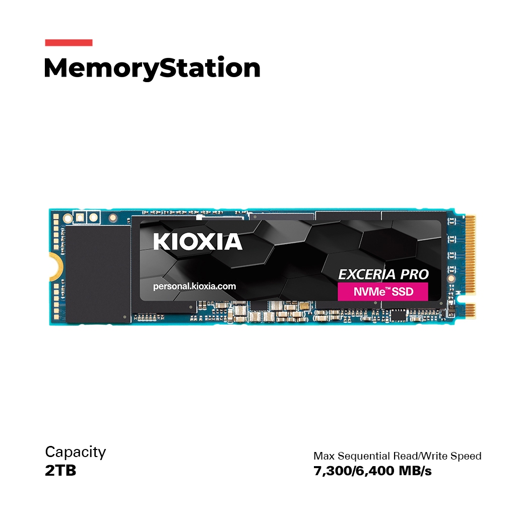 KIOXIA EXCERIA PRO NVMe™ SSD - 2TB แบรนณ์อันดับหนึ่งจากประเทศญี่ปุ่น ของแท้ 100%