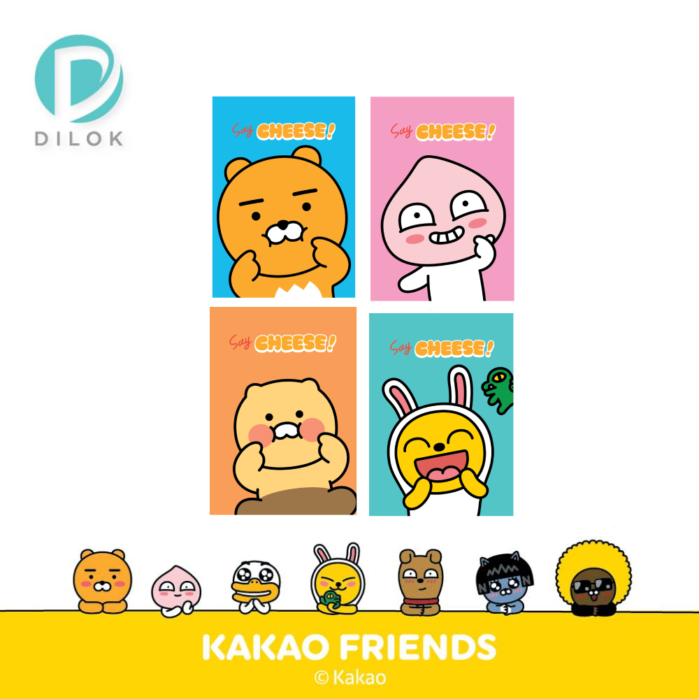 KAKAO FRIENDS สมุดริมด้าย สมุดโน้ต สมุดจดบันทึก ขนาด A6 ลายการ์ตูนน่ารัก 24 แผ่น (48 หน้า) KK1282 📒✨