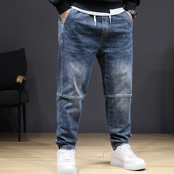 กางเกงยีนส์ขาจั้ม Jogger Pant "รุ่น X.F Jeans"(BM33)ไซส์ 3XL-8XL