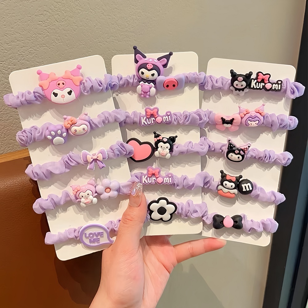 PRINCESS KESLI ยางรัดผม ลายการ์ตูนน่ารัก สําหรับเด็กผู้หญิง 5 ชิ้น ต่อชุด