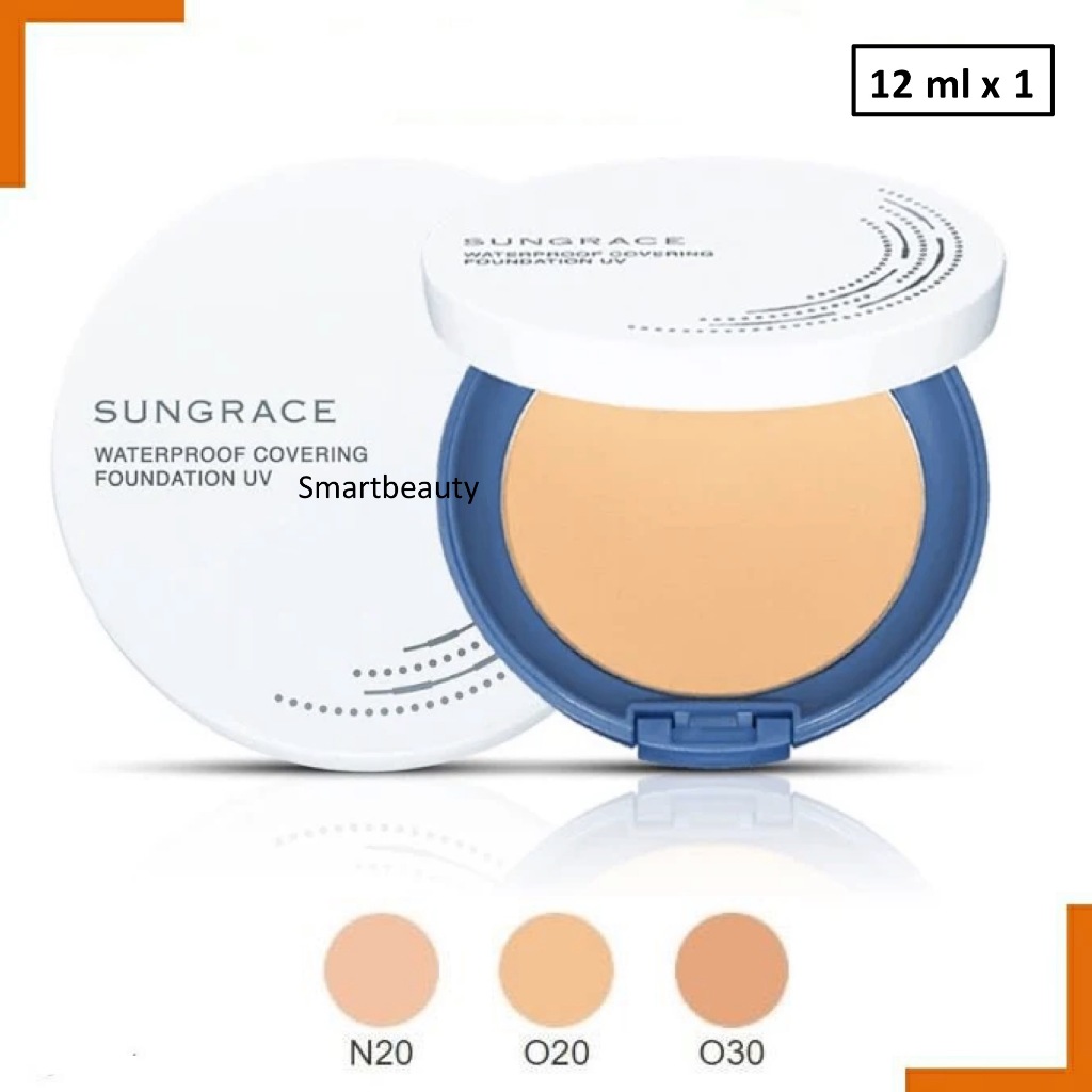 ♦️ของแท้ !! Covermark Sungrace White UV Pact N SPF18 /PA++ : คัพเวอร์มาร์ค ซันเกรซ แป้ง ยูวี dayse 12ml.