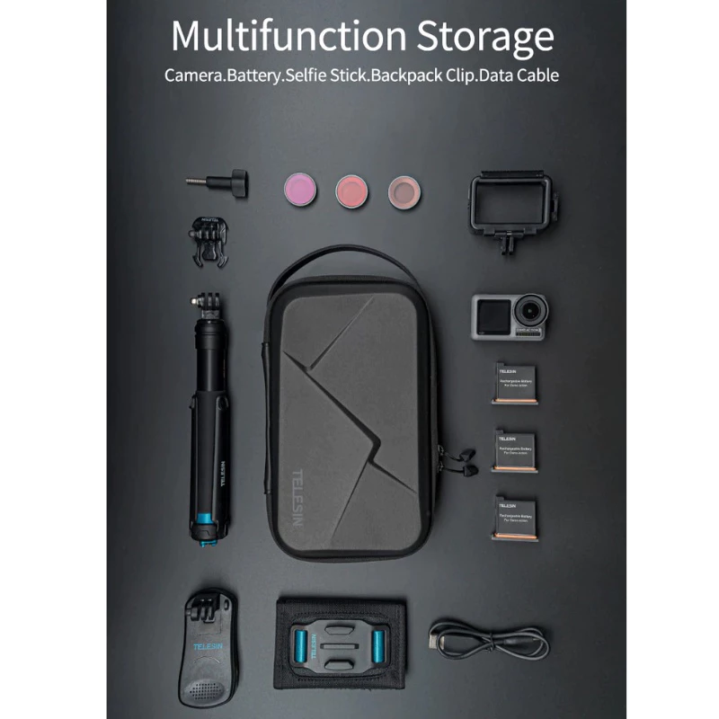 Telesin กระเป๋าเก็บ Action camera (แบบกันน้ำ) สำหรับGoproทุกรุ่น,DJI Action 5Pro/4/3,Insta360 thumbnail 4