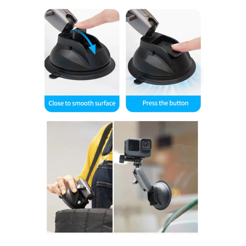 Telesin GoPro / DJI / Insta360 Suction Cup Mount ที่วางโทรศัพท์และกล้องแบบจุกดูด thumbnail 5