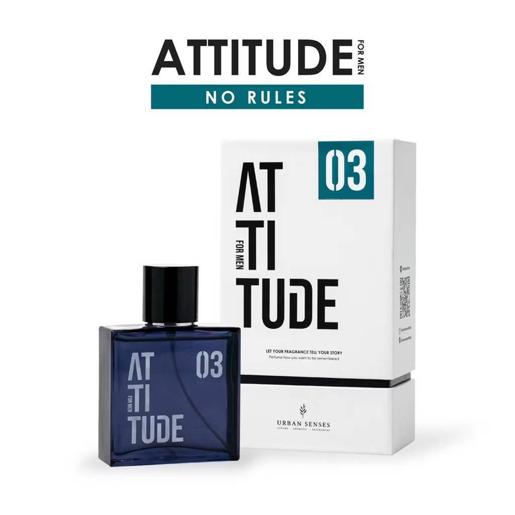 น้ำหอมผู้ชาย URBAN SENSES Attitude for Men Collection - กลิ่น 03 No Rules (โนรุลส์) 50 ml.