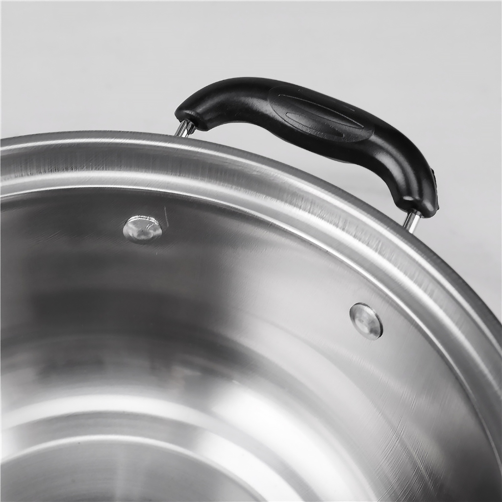 หม้อสแตนเลส เซ็ต5ชิ้น 5ขนาด 16/18/20/22/24 cm พร้อมฝาแก้ว หม้อทำอาหาร หม้อหุงต้ม หม้อแกง - รูปที่ 6