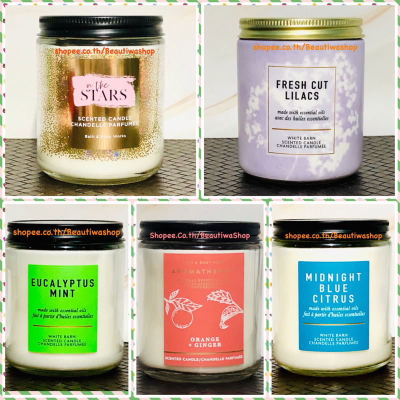 เทียนหอม BATH AND BODY WORKS WHITE BARN 1 WICK CANDLE เทียนหอมคุ้มค่า มี 50 กลิ่นหอมให้เลือกตามชอบ ขนาด 198 g