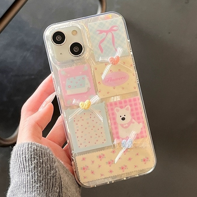 จัดส่งภายใน24ชม โบว์หูกระต่าย ลูกสุนัข เคสไอโฟน 15 14 13 12 Pro Max การ์ตูน สุนัขไฮแลนด์ตะวันตก Case for iPhone 11