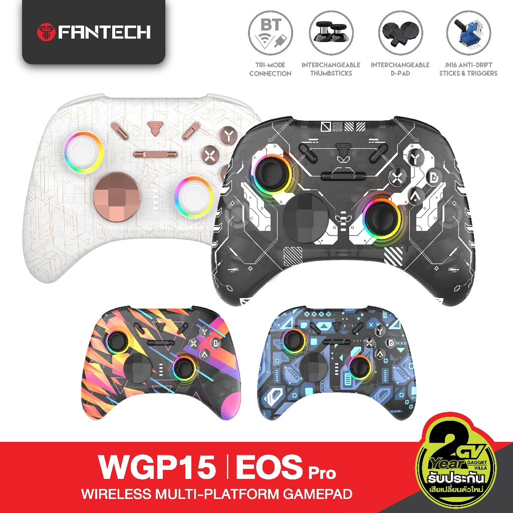 FANTECH Wireless gaming controller จอยเกมมิ่งไร้สาย / bluetooth รองรับ PC,PS, Android,IOS,รุ่น WGP15