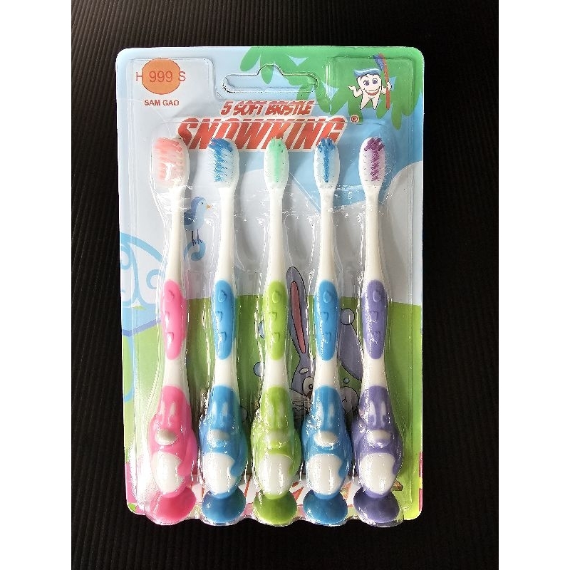 แปรงสีฟันเด็ก 3-12 ขวบ 1 แพค มี 5 อัน คละแบบ สุ่มแบบ สินค้าพร้อมส่ง
