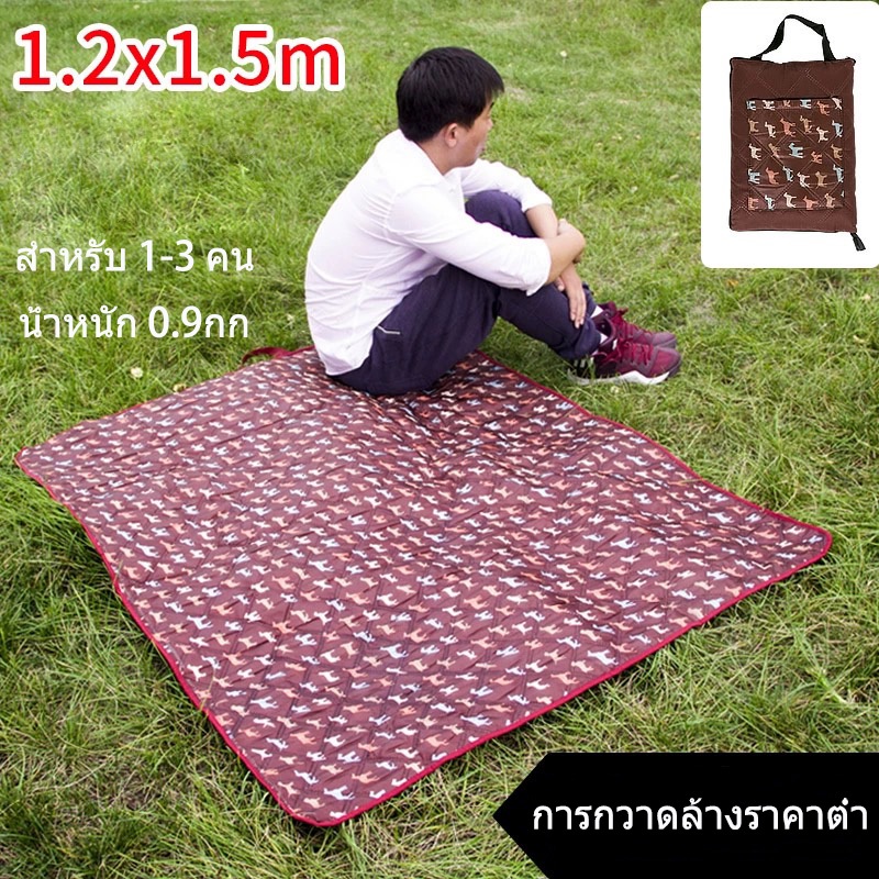 เสื่อปิคนิคพับเก็บง่าย กันน้ำ สีสันลายมินิมอล พับเก็บง่ายพกพาสะดวกด้วยหูหิ้วเมื่อจัดเก็บ จะเอาไปปิคนิคหรือพกไปไหนก็สะดวก