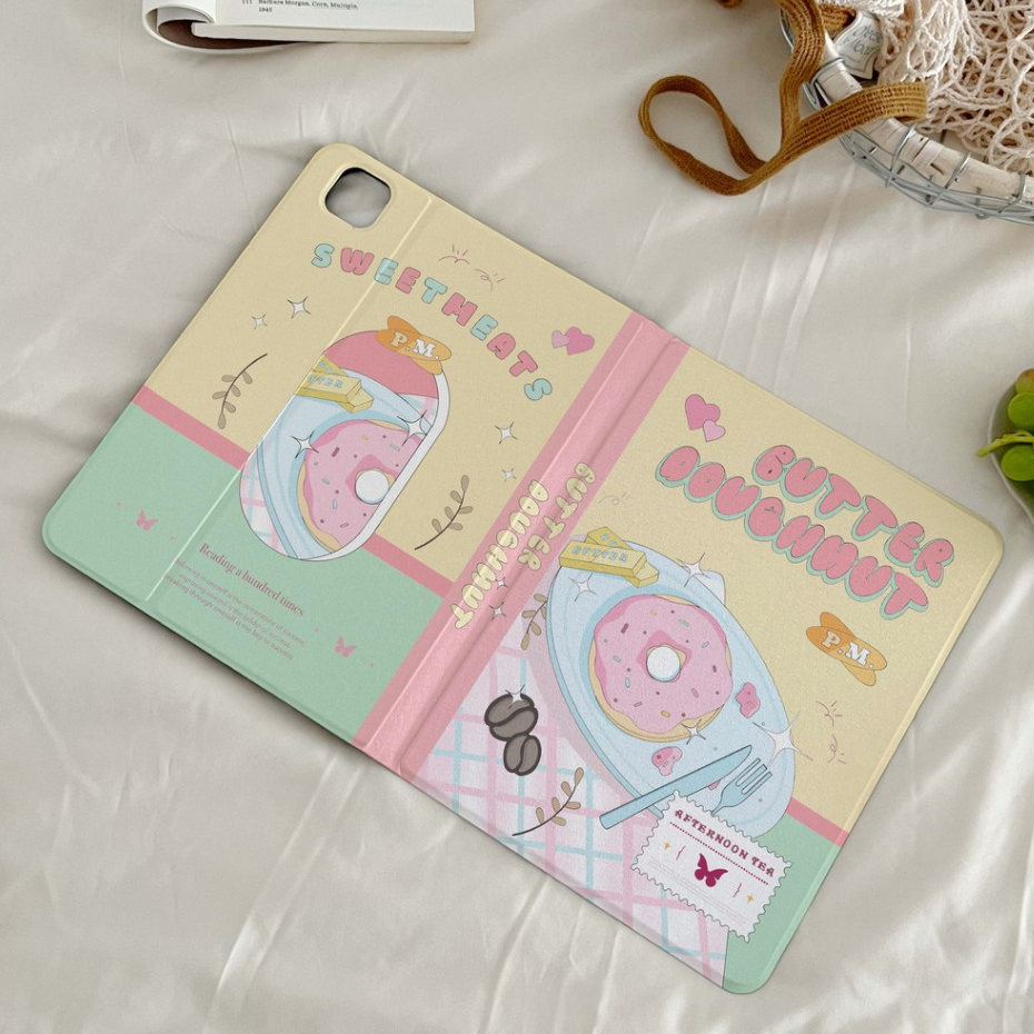 🔥พร้อมส่ง🔥 เคสไอแพด pro11นิ้ว 2024 ที่ใส่ปากกา โดนัทน่ารัก Air6 Air7 Gen9 Air13 เคส ipad MINI7 Gen11