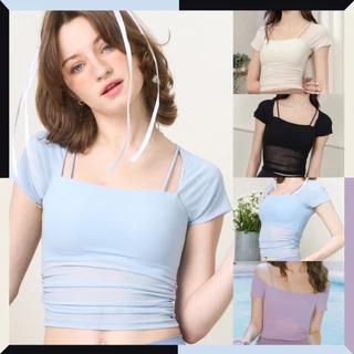 Darlyn - Nola top bra เสื้อออกกำลังกาย แขนสั้น ทรงสวยเข้ารูป ระบายอากาศได้ดี