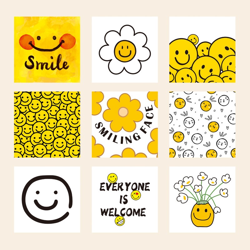 การ์ดแต่งห้อง โปสการ์ดhappy หน้ายิ้ม ของขวัญ ของปัจฉิม smileสมายลี่ กระดาษการ์ดตกแต่ง สินค้าพร้อมส่ง - รูปที่ 2