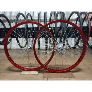 ล้อจักรยาน อลูมีเนียม (ไม่รวมยาง) bmx 20x1.5-2.40 B750 ขอบล้ออลูมีเนียม ดุมเหล็กลูกปืนเม็ด ซี่ลวดเหล็ก