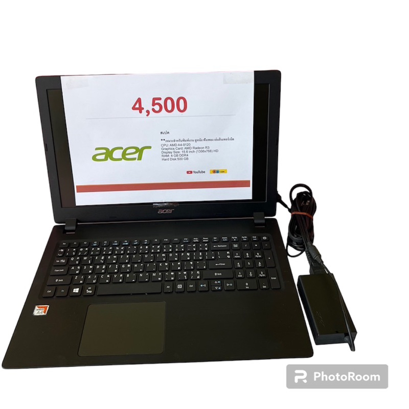 NOTEBOOK (โน้ตบุ๊ค) ACER ASPIRE A315-21( BLACK )มือสอง