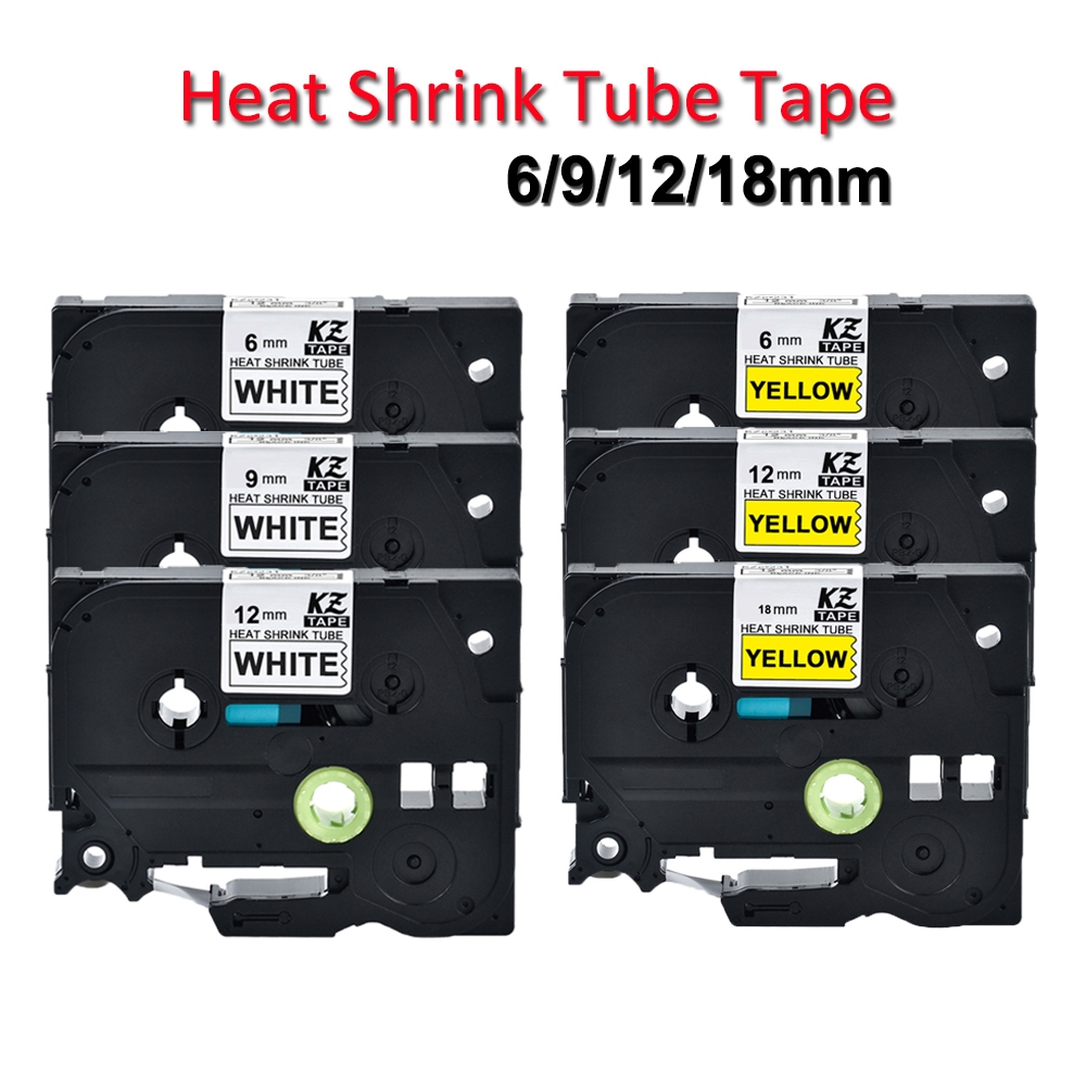 6/9/12/18mm Heat Shrink Tube Tape Compatible for Brother hse211 HSe-211 Hse221 Hse231 Hse-231 HSe631