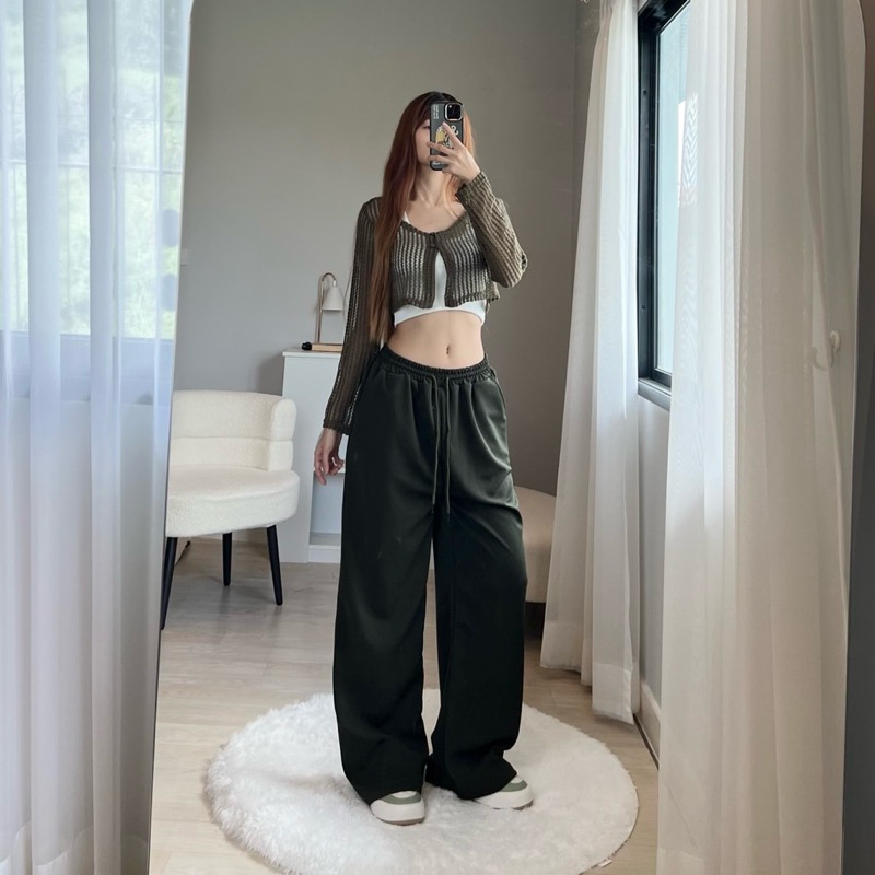 Vandy Pant กางเกงวอร์มขากระบอก ผ้ายืด ราคา ถูกที่สุด ดีลบีเคเค แกลเลอรีภาพที่ 4