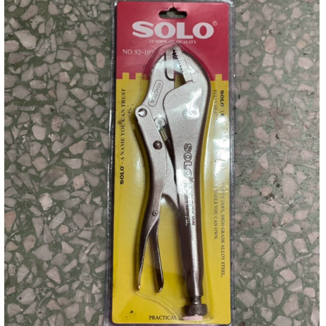 คีมล็อก คีมล็อค ปากตรง ยี่ห้อ Solo รุ่น Solo 92-10 นิ้ว ของแท้ พร้อมส่ง