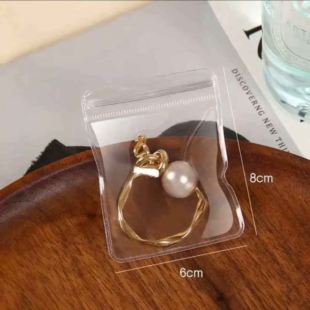 100 ใบถุงซิป PVC ใสขาว ใส่เครื่องประดับ ถุงใส ถุงซิปใส่ของ thumbnail 6