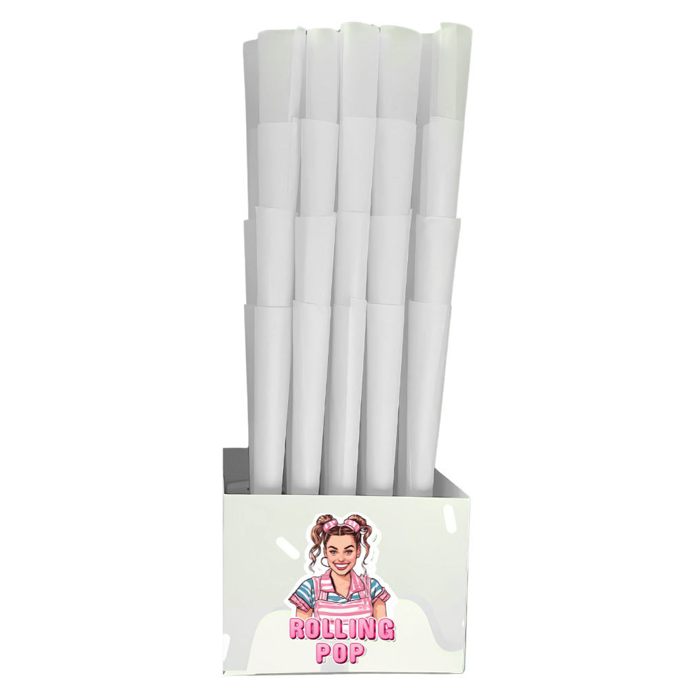 Rolling Pop  กระดาษโรลพันสำเร็จ โรลสำเร็จ กระดาษพันสำเร็จ pre rolled cone  ยกกล่อง 100ชิ้น กระดาษโรลพร้อมกรอง natural100