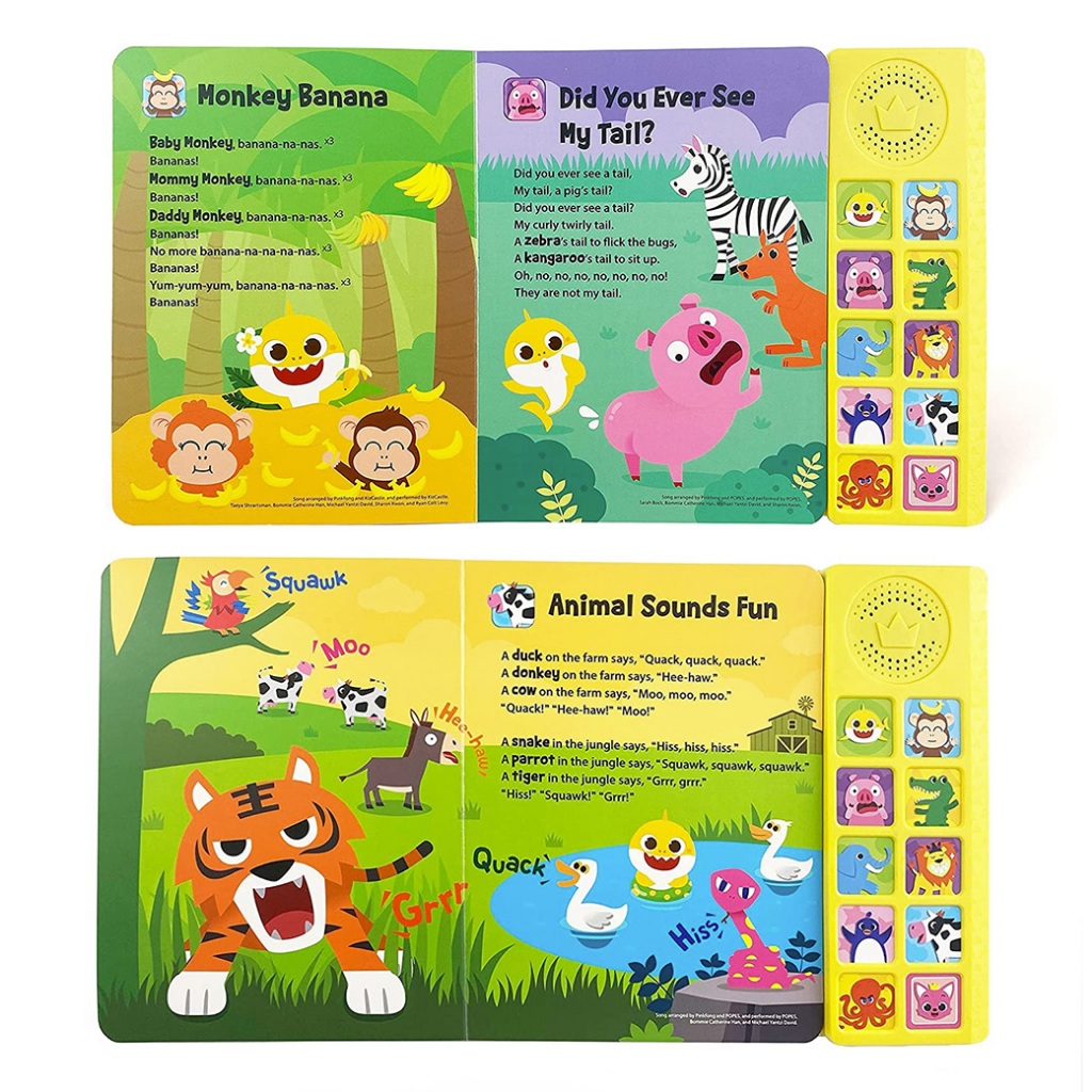 Pinkfong - แพ็คคู่ Nursery Rhymes และ Animal Songs หนังสือเสียงเบบี้ชาร์ค หนังสือเพลงภาษาอังกฤษ — صورة 7