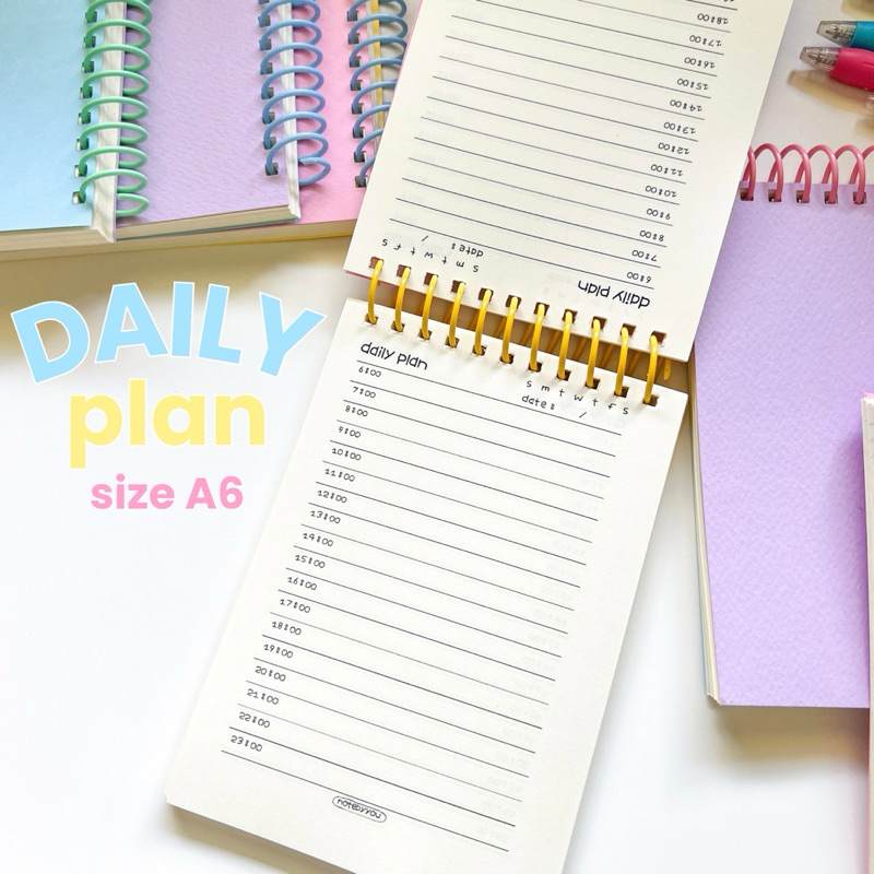 [สันเกลียว] daily planner สมุดแพลนเนอร์รายวัน ♡̶ ปกพาสเทล ขนาด a6