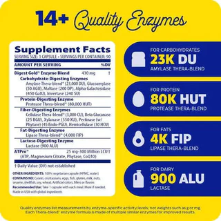ENZYMEDICA Digest Gold with ATPro 💝 เอนไซม์ 14 ชนิด ช่วยย่อยอาหารมื้อหลัก ยอดขายอันดับหนึ่งอเมริกา