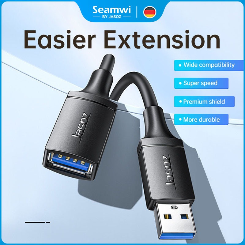 Seamwi USB 3.0 A Male to A Male 2A 5Gbps Cable USB เชื่อมต่อง่าย ส่งสัญญาณไว ความยาวสาย 0.5- 5เมตร