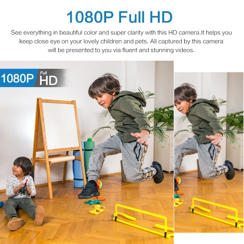 กล้องวงจรปิดไร้สาย 1080P WIFI ขนาดเล็ก ความละเอียดสูง มองเห็นที่มืด ตรวจจับการเคลื่อนไหว มองเห็นที่มืด สําหรับเด็กทารก
