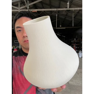 แจกันดอกไม้ สูง10นิ้ว Vase Ceramics ตกแต่งแจกันเซรามิกที่เรียบง่ายให้สวยและทันสมัย ออกใบกำกับภาษีได้