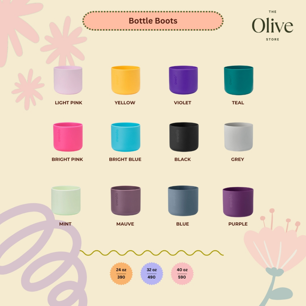 สินค้าพรีออเดอร์ 3-4 สัปดาห์ | Owala Bottle Boot ซิลิโคนลำหรับขวดน้ำ แก้วน้ำ Owala