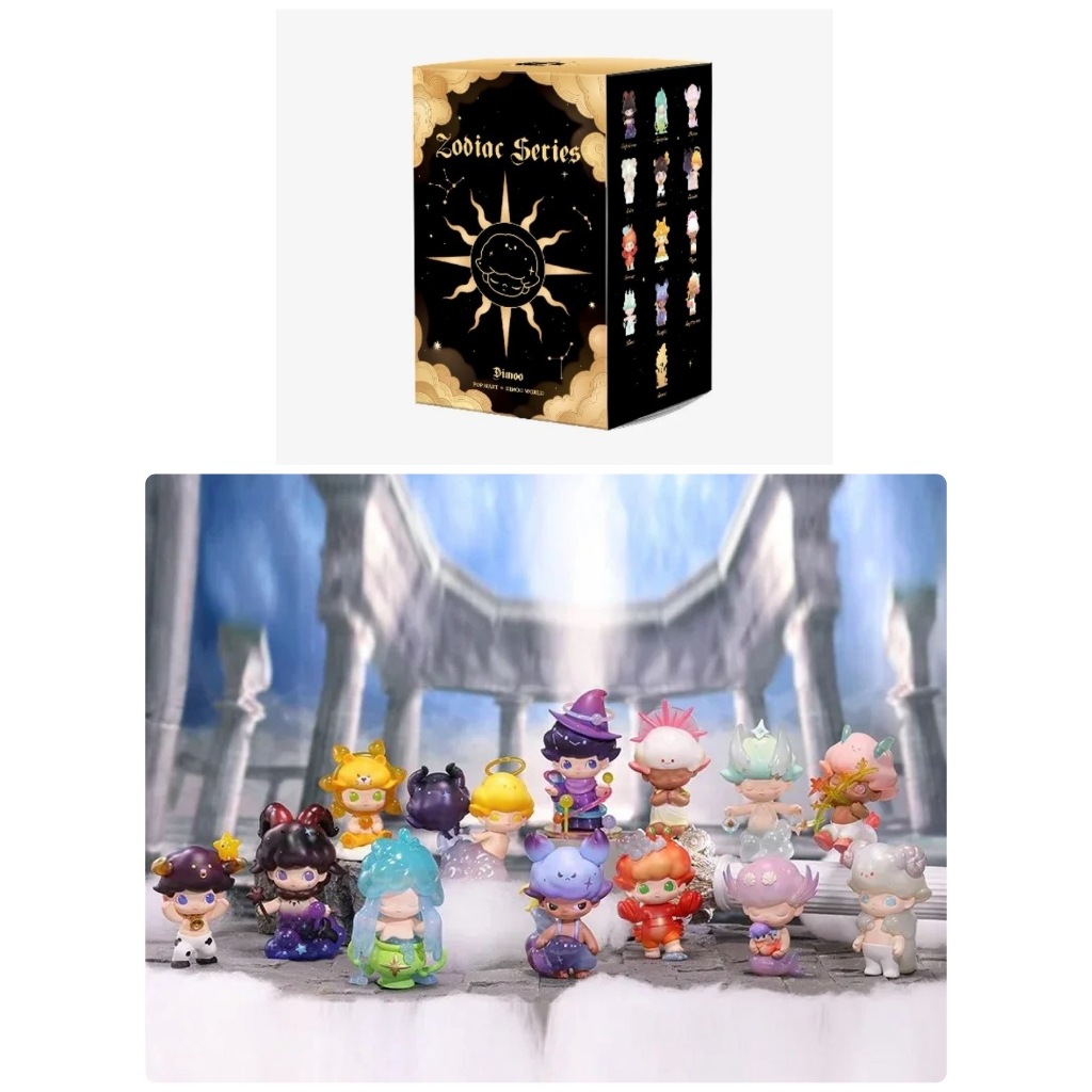 💥ของแท้ พร้อมส่ง💥Live/Video ลดเพิ่ม30%💥กล่องสุ่ม/เลือกตัวเช็คการ์ด Pop Mart Dimoo Zodiac Series 12รา