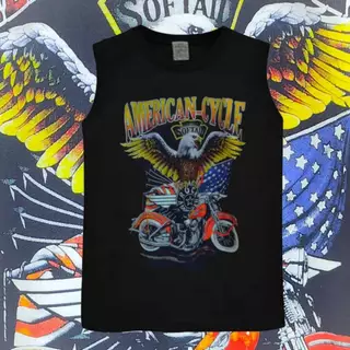 เสื้อแขนกุดเสื้อกล้ามลายวินเทจลายACDC เสื้อผู้ใหญ่มือ1