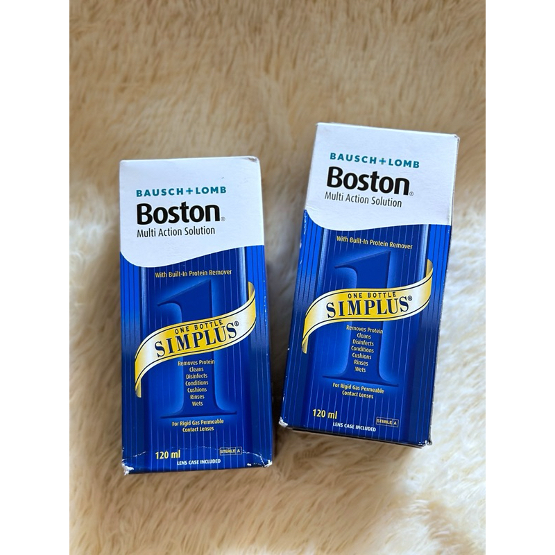 **พร้อมส่ง** น้ำยาล้างคอนแทคเลนส์สำหรับเลนส์แข็ง Boston simplus multi-action solution - 120ml (exp 2