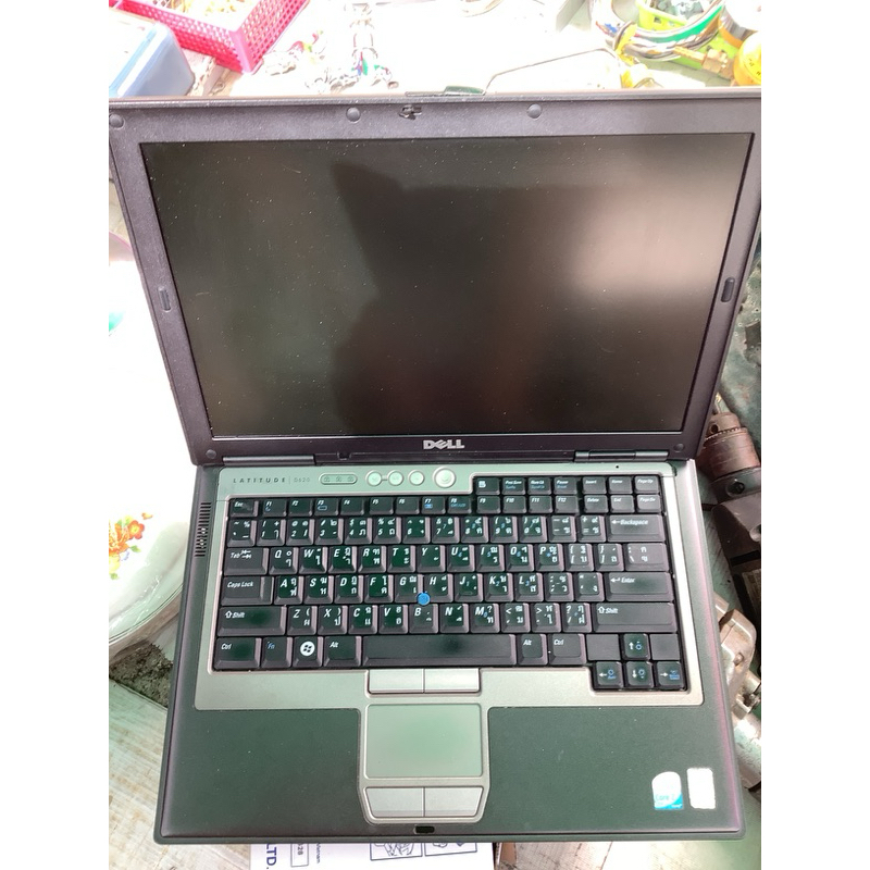 โน้ตบุ๊ค Dell/Notebook dell D620 win7 มือสอง อะแดปเตอร์ไม่สวย บานพับจอIntel Core DuoCPU1.66 GHz แรมD