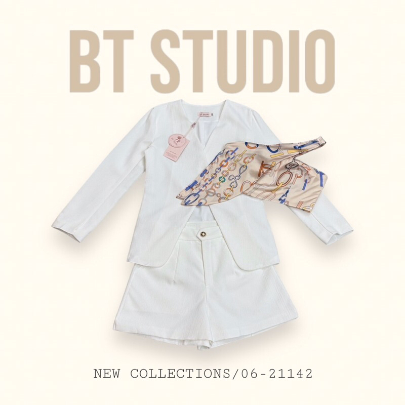 06-21142 เซทสูทกางเกงเสื้อตัวสั้น