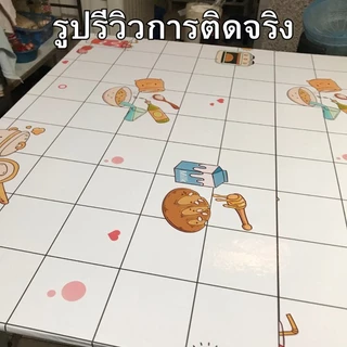 สติ๊กเกอร์กันคราบมัน ลายหินอ่อนผิวเงา ทนความร้อน กันคราบ กันน้ำ ลอกออกไม่ทิ้งคราบ วอลเปเปอร์ติดผนัง สติกเกอร์ติดผนัง