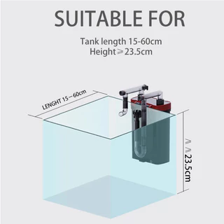 Netlea Hang on Back Filter รุ่น NO.1SP และ NO.2SP กรองนอกแบบแขวนสำหรับตู้ปลาขนาดเล็ก พร้อมระบบ In-line CO2 และ Skimmer
