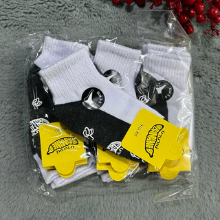 🧦ถุงเท้านักเรียน มีกันลื่น 1แพ็ค12คู่ 🩷มีไซส์:3-5ปี 4-6/5-7/7-9/ฟรีไซส์ ผ้าดี ผ้านิ่ม ลายน่ารัก พร้อมส่งจ้า✅