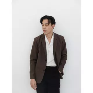 StylePop Brand เสื้อสูทผู้ชาย Blazer เสื้อคลุม ทรงเกาหลี เสริมไหล่ เสื้อสูททำงาน เสื้อสูทเที่ยว สูทแต่งงาน รุ่น [STP03]